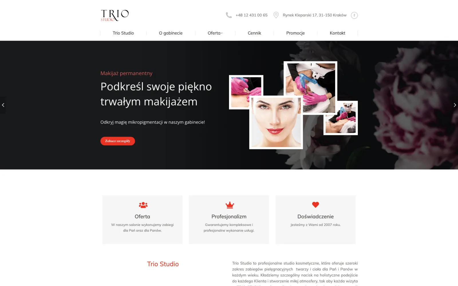 Realizacja Gekos: Trio Studio — Studio kosmetyczne (2024)
